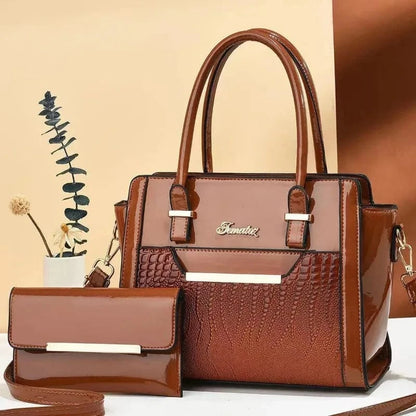 Sac à Main Femme 2025 – Grand Format Motif Croco – Sac Bandoulière / Tote Élégant en Cuir PU Haute Qualité