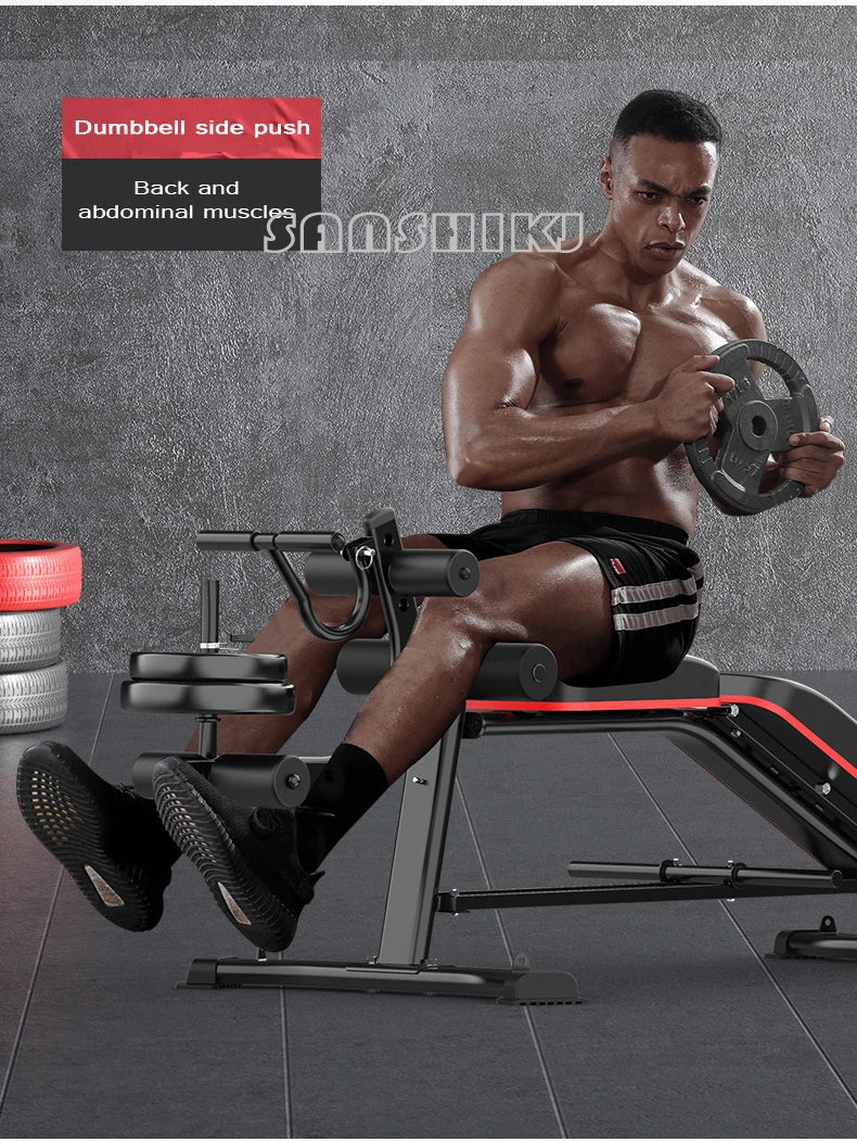 Neue verbesserte Multifunktions-Hantelbank, Heim-Bauch- und Taillentrainingsbank, Hanteltrainingshilfsbank