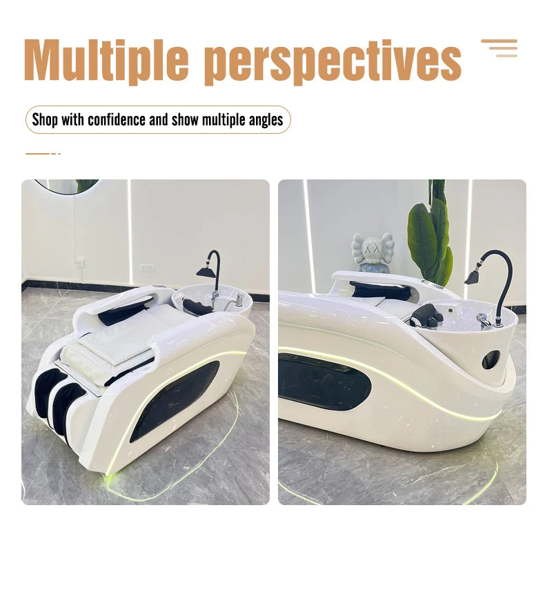Head Spa Bed Massage Therapy Hair Shampoo Washing Electric Luxury Head Spa Beds