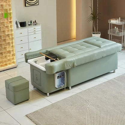 Cross-border Salon Head Spa Back Lift Foot Care Hair Washing Chair Table Thai Massage Pedicure Shampoo Bed