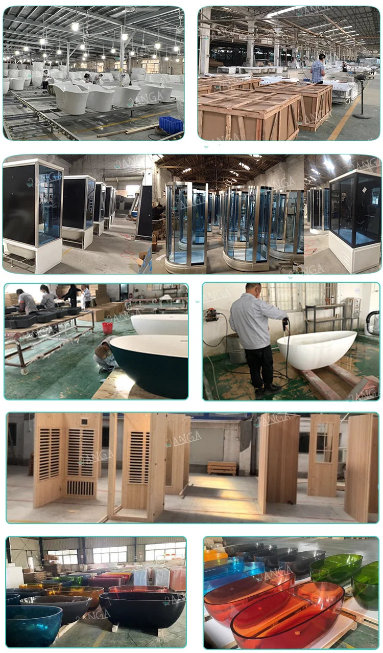 Customization Luxury Steam Shower Room with Jacuzzier Tub Hydro Therapy Massage Steam Bath Room Glass Shower Cabin Wet Sauna Roo