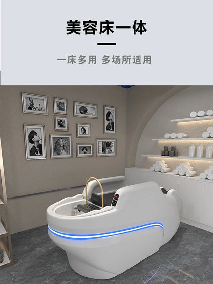 M178 Automatisches intelligentes elektrisches Massage-Shampoo-Bett für Friseursalons, spezielles Wasserzirkulations-Haarpflegebett