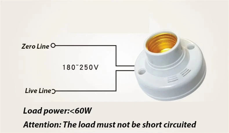 E27 Screw Lamp Base Sound & Voice Control Light Socket with Delay Switch – AC180-240V LED Bulb Holder