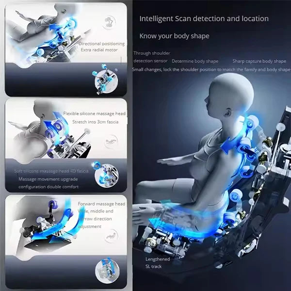 Full Body Air Pressure Massage Armchair Massage Chair 4D Sofa Shiatsu Roller