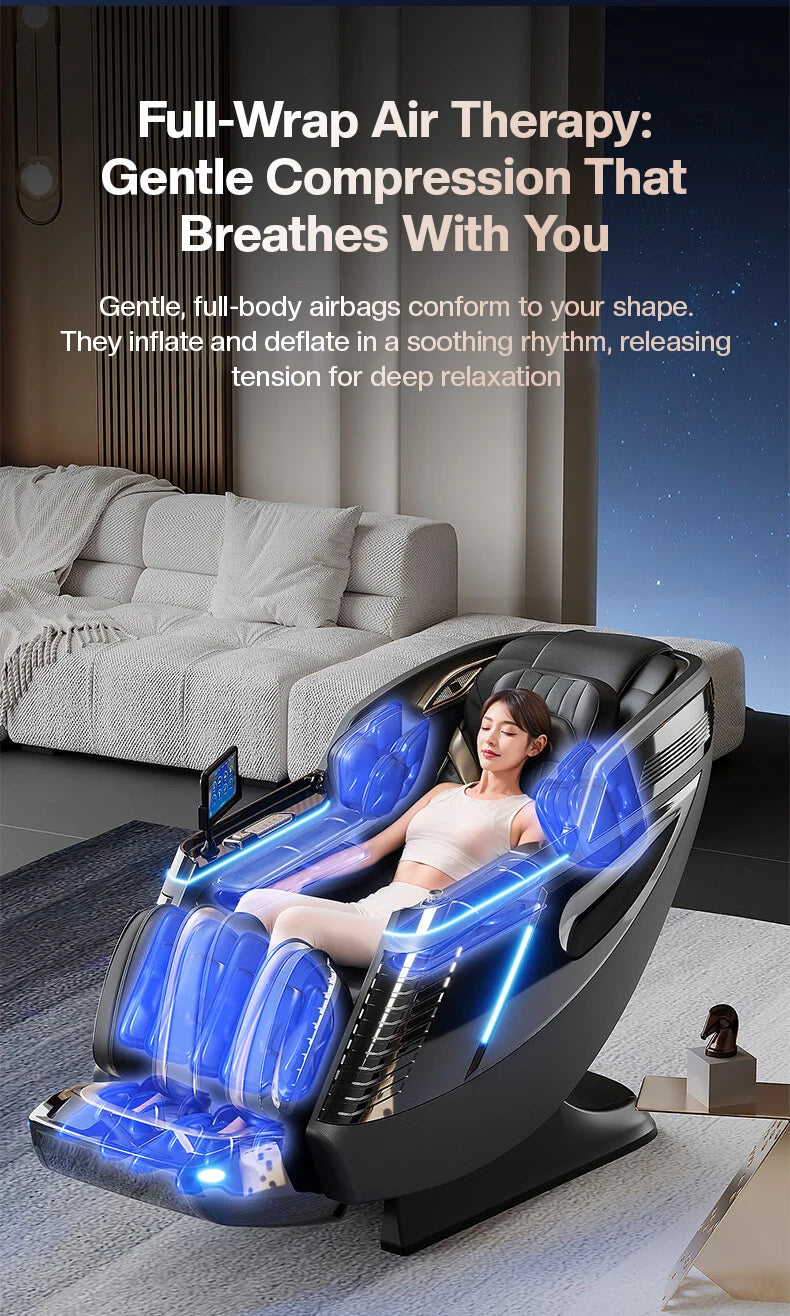 Dual Core 4D Electric Massage Chair Thai Stretch Electric Leg Lift Massage Triple Control Operation‌ Home Office Leisure Sofa