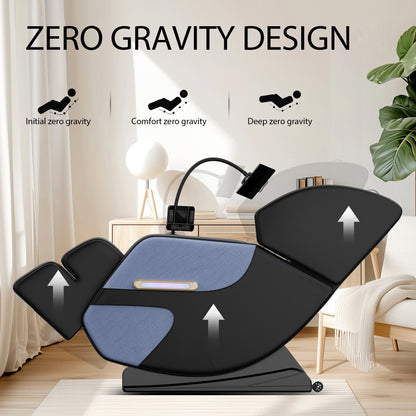 Massagesessel mit Zero-Gravity-Funktion und Ganzkörper-Luftdruckmassage, Fußentspannung und Bluetooth-Audioverbindungsfunktion