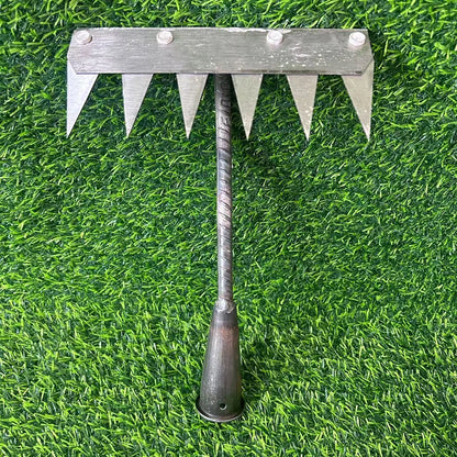 Râteau de désherbage de jardin à 5/6/7/8 dents, râteau amovible en acier au carbone, houe de sol, râteau en paille agricole, outils de désherbage multi-usages