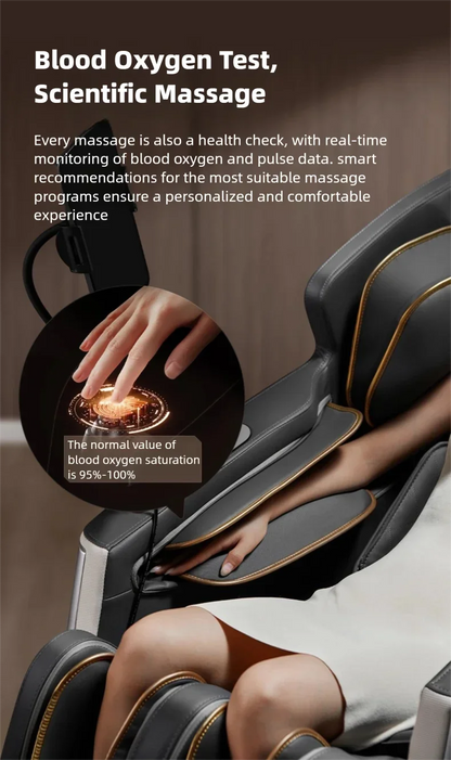 6D Smart Sensory Dual Movement SL-Track Massage Chair Thai Stretch Electric Leg Lift Leisure Sofa Zero Gravity Home Office Chair