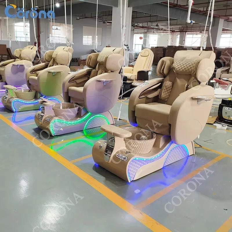 Professional No Plumbing Luxury Foot Spa Pedicure Chair With Massage