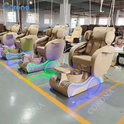 Professional No Plumbing Luxury Foot Spa Pedicure Chair With Massage