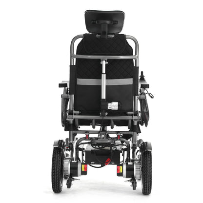 2026 Automatic Remote Control Foldable Wheel Chair Portable Aluminum Alloy Disabled Reclining Electric Wheelchair