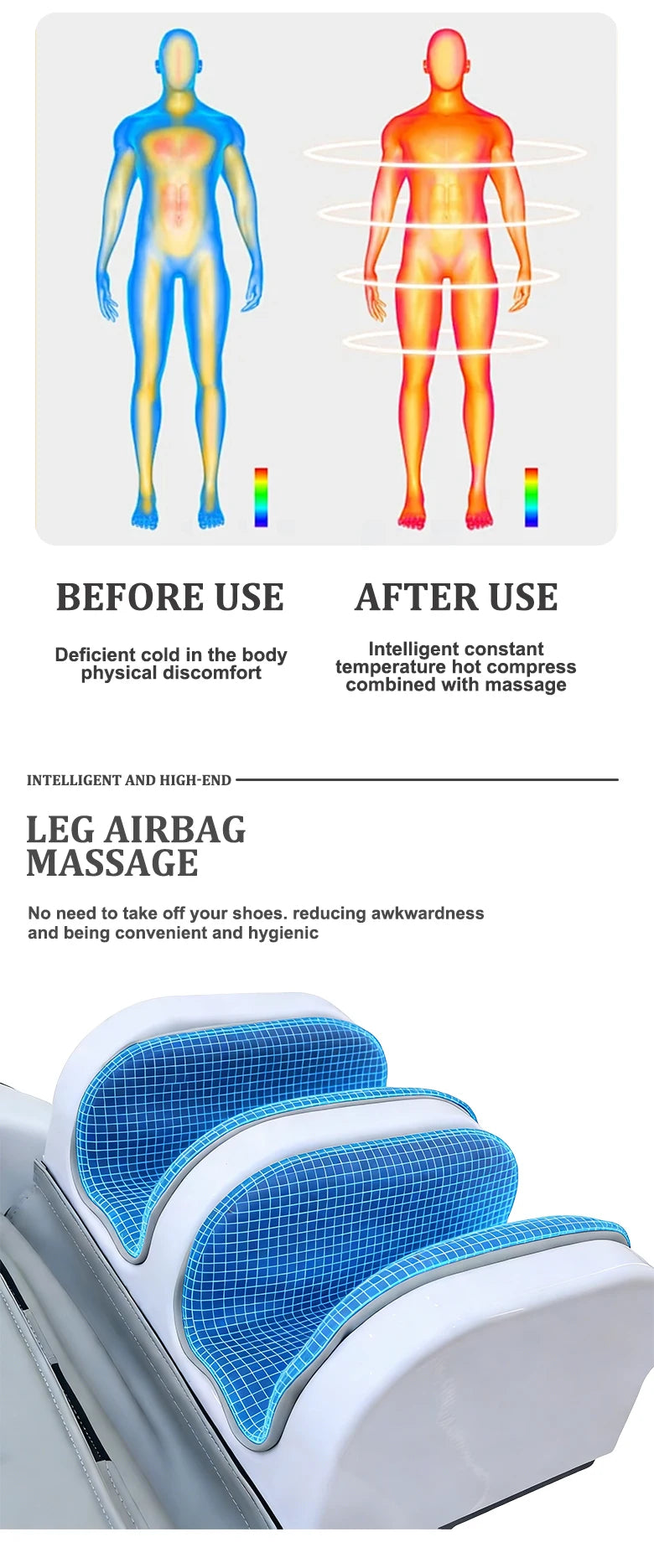 Weißer Fiberglas-Headspa-Tisch elektrische Massage Shampoo-Liege mit Wasserkreislauf