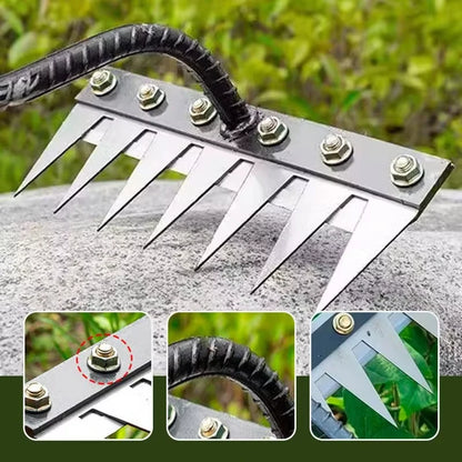 5/6/7/8 dents fer jardinage houe désherbage râteau outil agricole saisir râteau ameublissement sol clou râteau outil artefact herse outil agricole