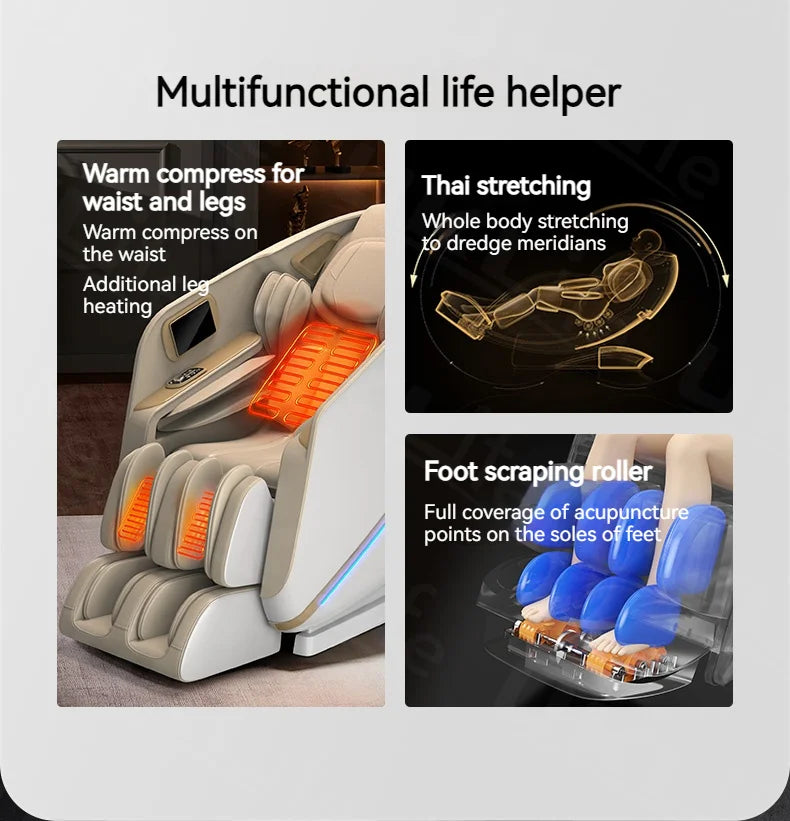 3 Year Warranty 4D SL-Track Zero Gravity full body AirBag Massager Chairs Home 3D Office Chair Luxury Electric Massage Sofa