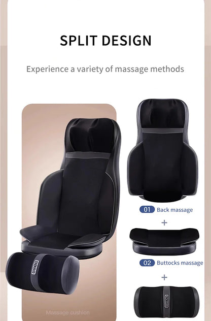 Shiatsu Neck Back Massager with Heat, 2D ro 3D Kneading Massage Chair Pad, Adjustable Compression Seat Massager for Full Body