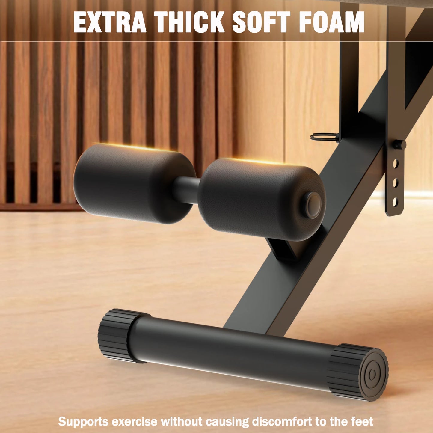 Adjustable Workout Weight Bench Foldable Dumbbell Bench Strength Training 1000lbs Full Body Exercise Extended Back for Home Gym
