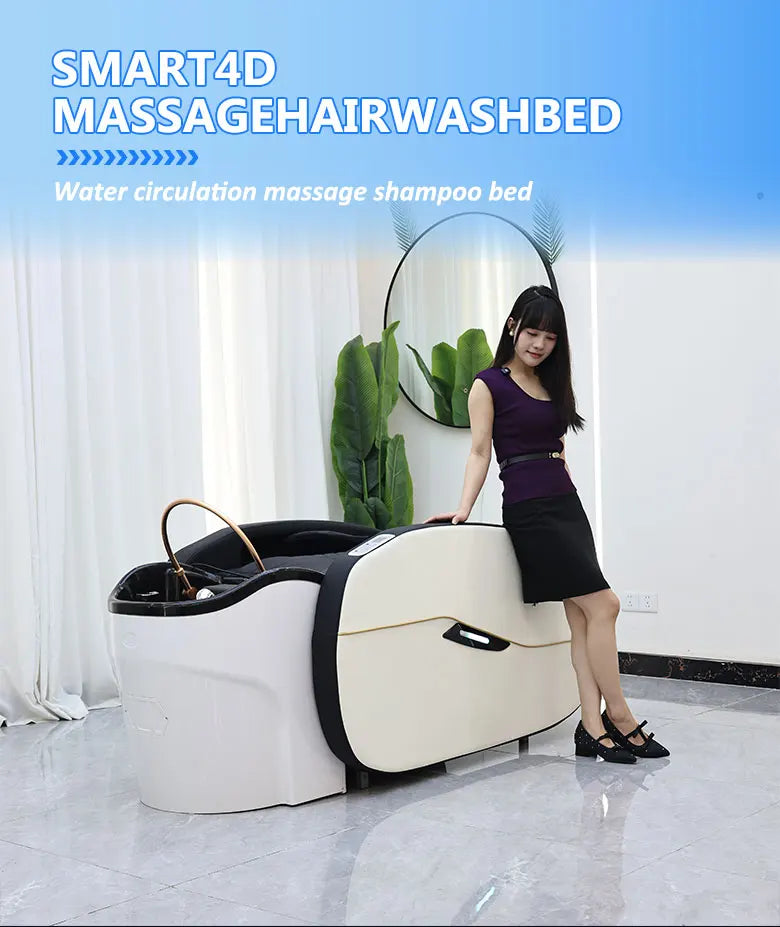 Moderner intelligenter komfortabler elektrischer Mehrzweck-Friseurwaschtisch Massage-Shampoo-Bett