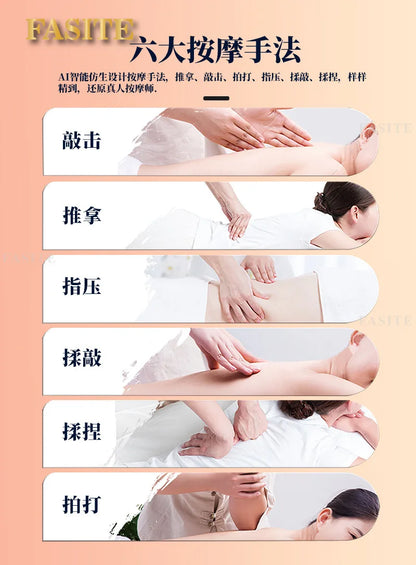 Kundenspezifischer kommerzieller Massagesessel mit Scan-Code-Sharing, Doppelspur-Sprachsteuerung, Luxus-Massagesofa