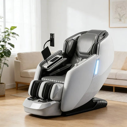 Luxury 4D SL Track 3D Zero Gravity Massage Chair Modern High End Electric Dual Core Zero Gravity Full Body  Massage Chair