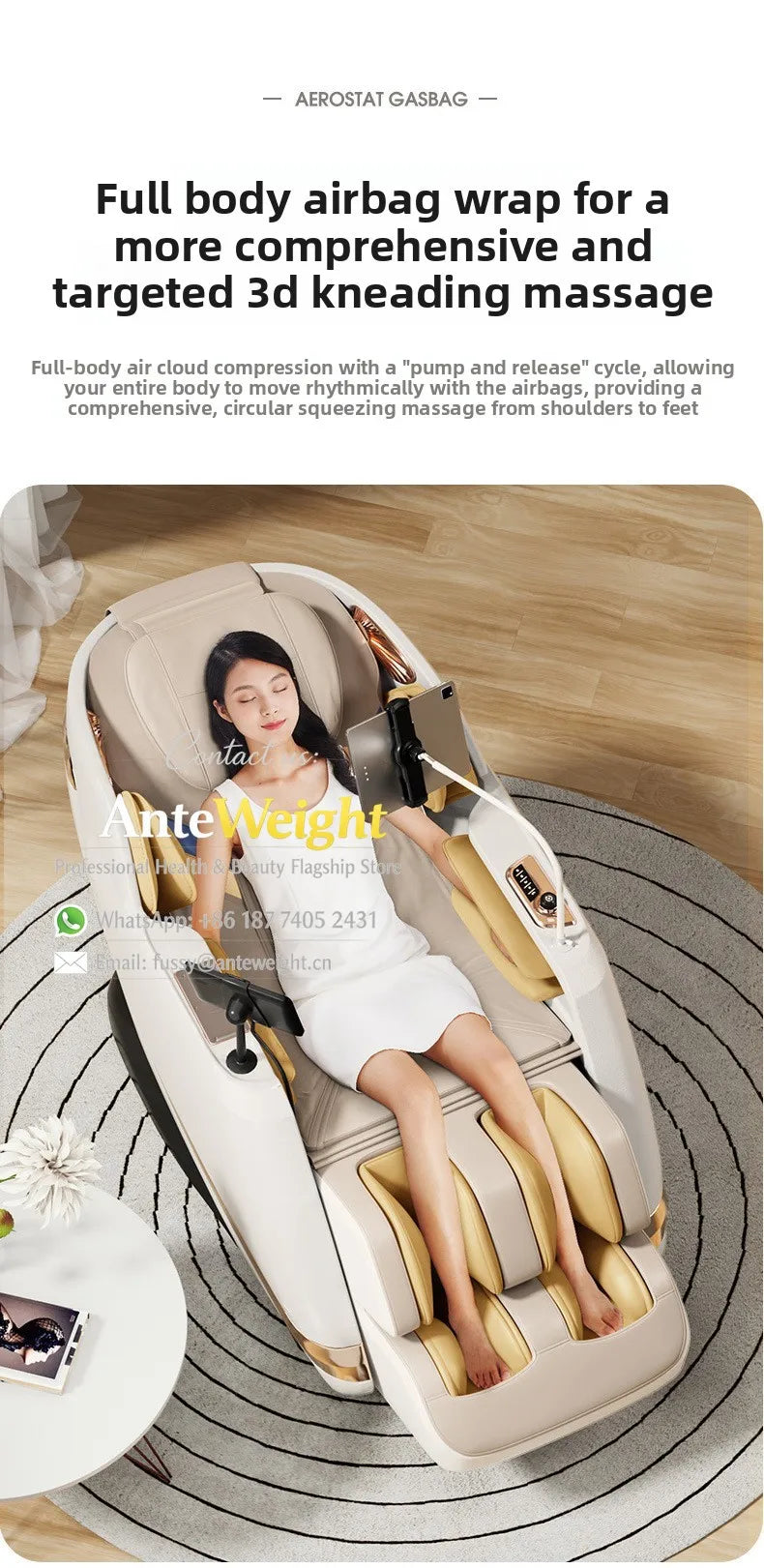 Fauteuil de massage électrique SL-Track, capsule spatiale compacte, massage automatique du corps entier |   Fauteuil inclinable multifonction pour la maison