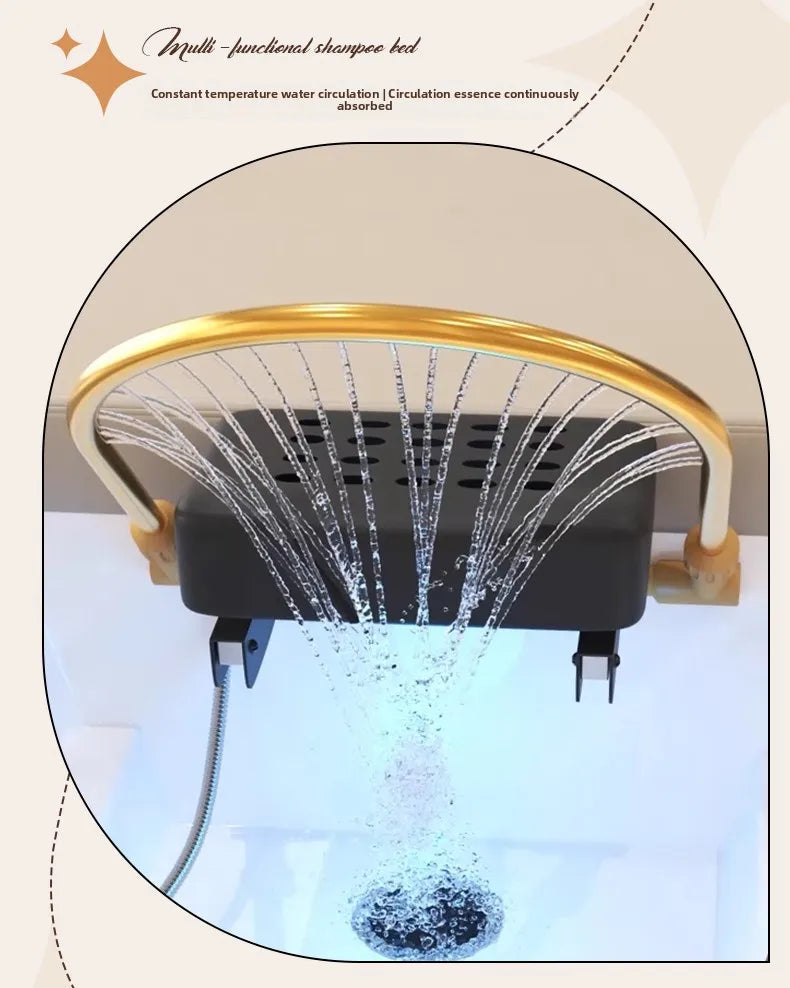 Professionelle Salon-Spa-Massageliege, elektrische Smart-Wasserkreislauf-Duschtisch, Schönheitsausrüstung für Kopfhautbehandlung, Friseursalon