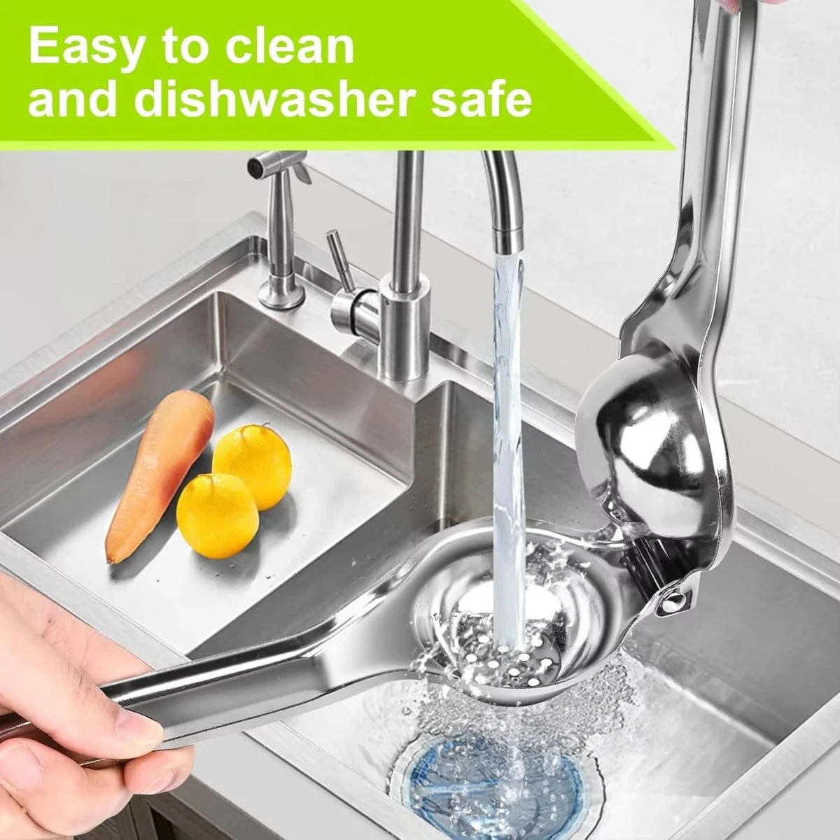 Stainless Steel Lemon Squeezer – Manual Citrus Juicer for Lemons, Oranges &amp; Limes