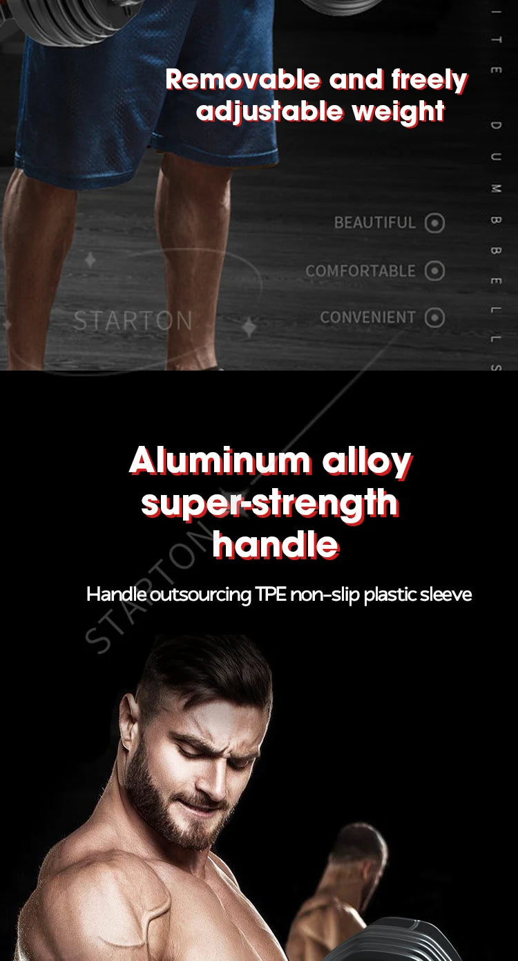 Home Gym Commercial Weightlifting Exercise Equipment Customizable Commercial Rack 24kg 40kg Adjustable Dumbbells Set