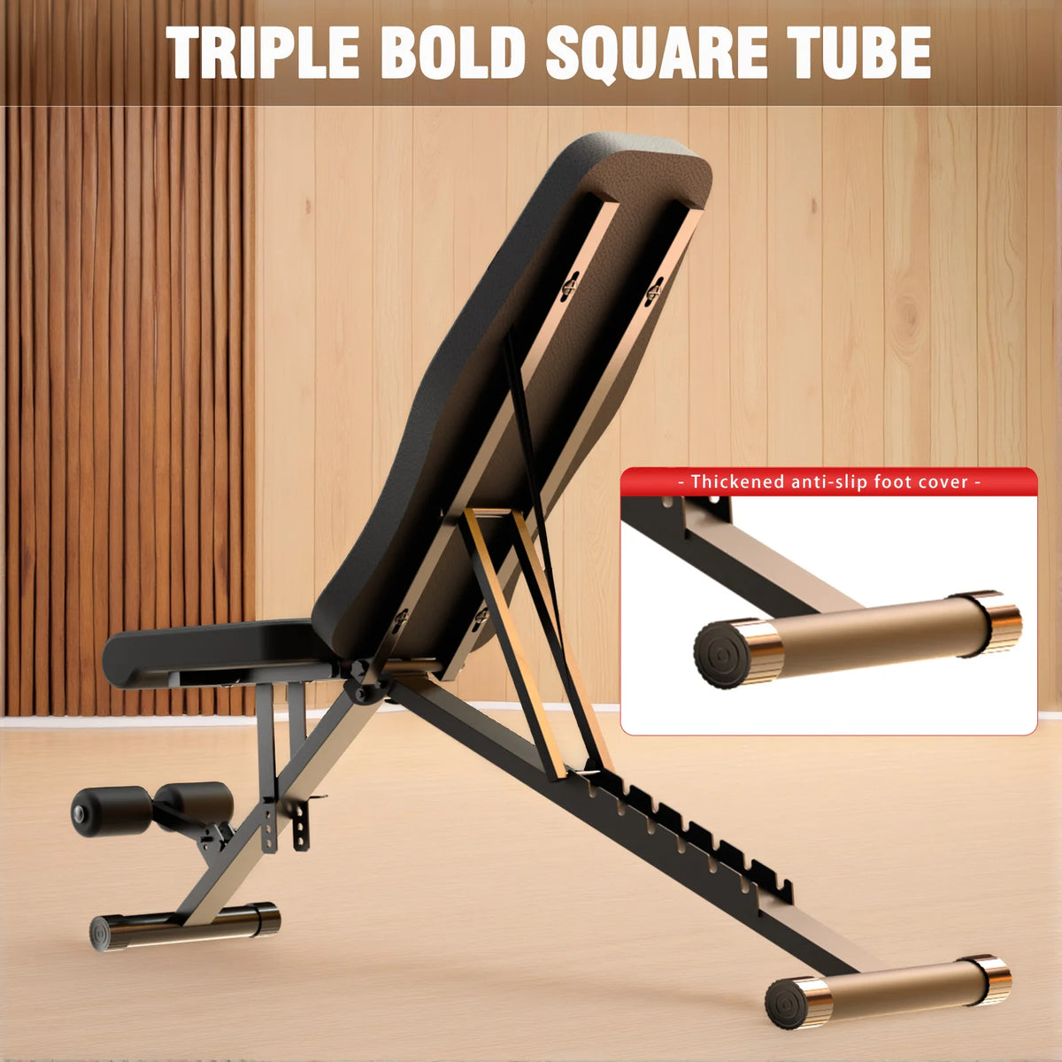 Adjustable Workout Weight Bench Foldable Dumbbell Bench Strength Training 1000lbs Full Body Exercise Extended Back for Home Gym