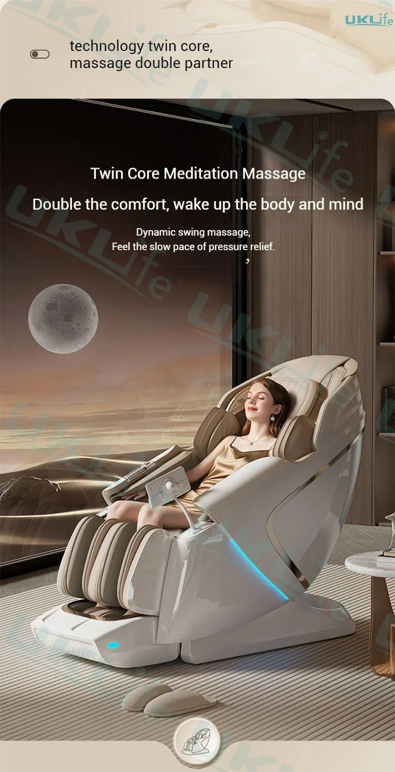 3 Year Warranty Dual-core 4D SL-Track Zero Gravity full body Massage Chair Home 3D Thai Stretch Electric leg lift Massage Sofa