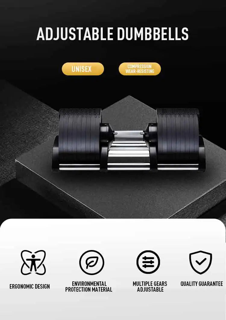 Factory Price Wholesales 40.5kg 36kg 32kg 24kg 20kg Dumbbell Set with 2kg Increments Adjustable Dumbbell