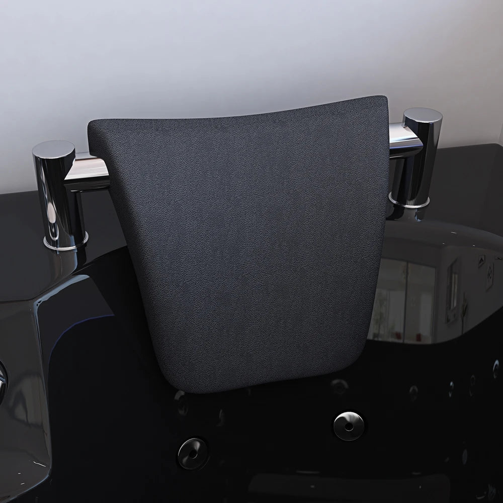 Schwarze Acryl-2-Personen-freistehende Luftstrahl-Massage-Badewanne Whirlpool Intelligente LED-Licht-Spa-Badewanne