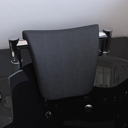 Schwarze Acryl-2-Personen-freistehende Luftstrahl-Massage-Badewanne Whirlpool Intelligente LED-Licht-Spa-Badewanne