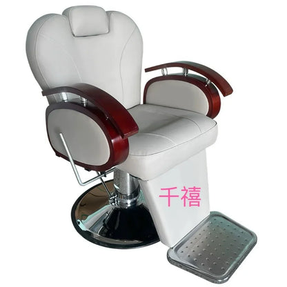 Modern Luxury Barber Chairs Nordic Vintage Lift Swivel Barber Chairs Hairdresser Comfort Commercial Furniture Sandalye FYBC