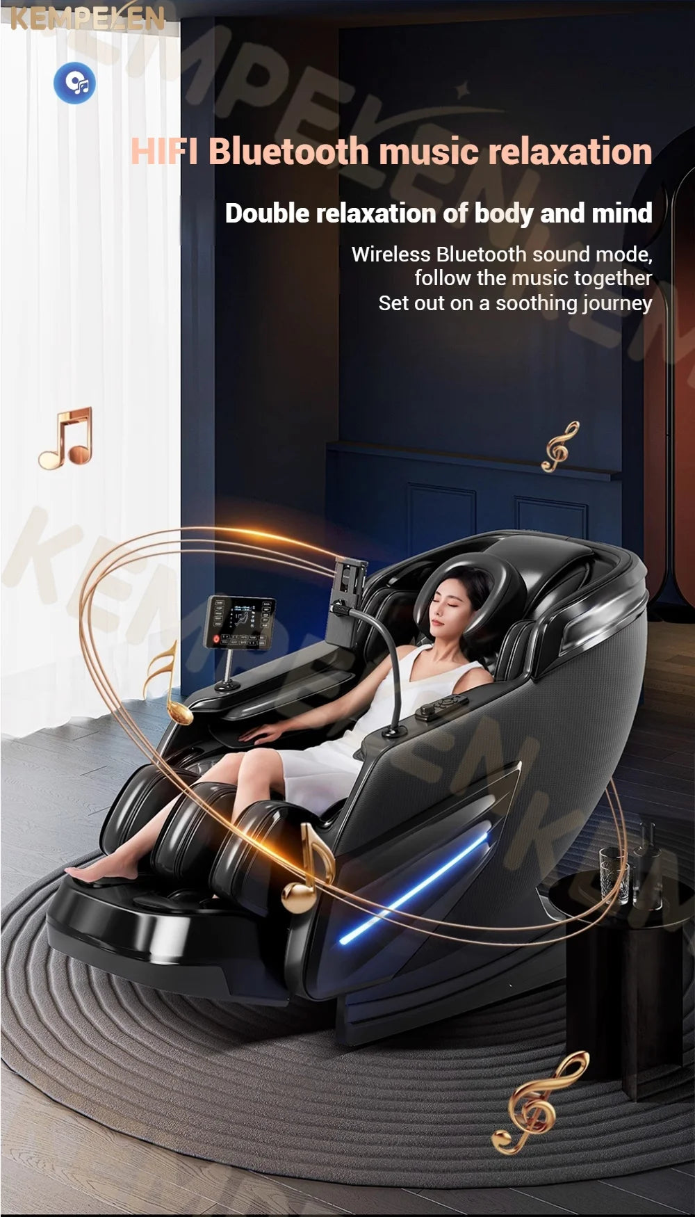 4D+ Jade 6-Rollen Massagesessel – Schwerelosigkeit, Thai-Stretch, KI-Sprache, 3 Jahre Garantie