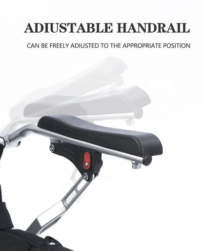 High quality iron frame left and right foldable electric wheelchair