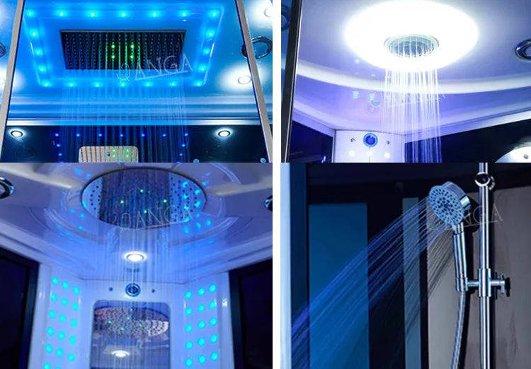 Customization Luxury Steam Shower Room with Jacuzzier Tub Hydro Therapy Massage Steam Bath Room Glass Shower Cabin Wet Sauna Roo