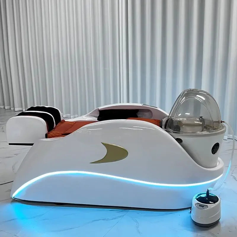 Intelligente Wasserzirkulationsliege, professionelles Waschbecken für Haare, Therapie, Kopf-Spa, Friseursalon, Liegestuhl, Schönheitsstuhl, Cadeira
