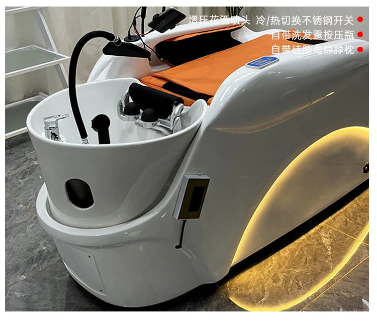 Automatic Smart Electric Massage Shampoo Bed Top Grade Beauty Salon Massage Table Comfort Artifact Salon Furniture Silla FYSC