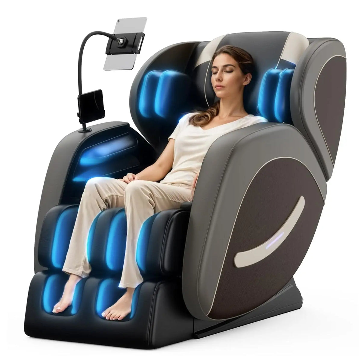 Massage Chair Full Body, Zero Gravity Massage Chair with Auto Modes, Airbag Massage, 6 Fix Point Rollers, Foot Massage,
