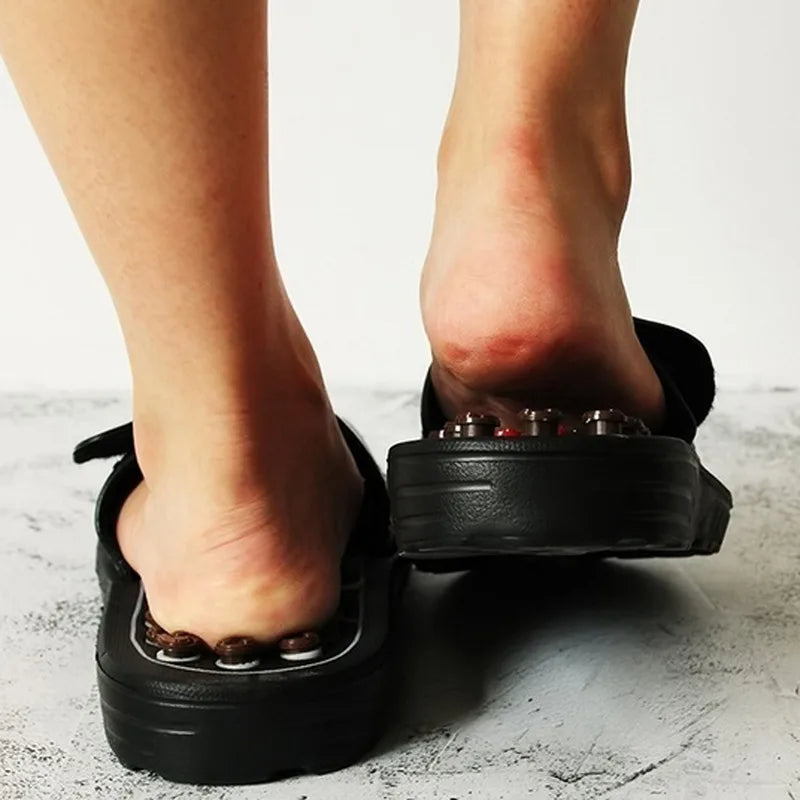 Acupoint Massage Slippers Massager Shoes For Feet Unisex Flop Health Care Rotating Feet Chinese Acupressure Home Flip