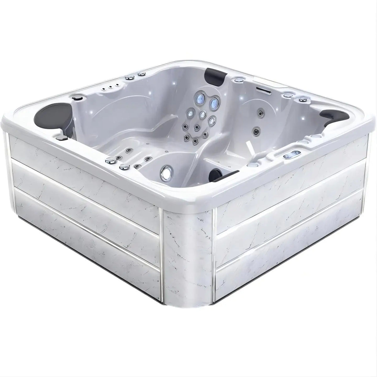 Outdoor Jacuzzi SPA Whirlpool Badewanne Große Acryl-Massagebadewanne Intelligenter beheizter thermostatischer Pool für Villa Hotel Resort Homestay Möbel
