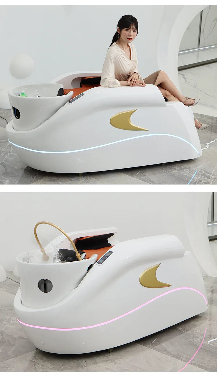 Intelligentes elektrisches Massage-Shampoo-Bett, Friseursalon-Haarwäschebett, Friseursalon-Wasserkreislauf-Kopftherapie