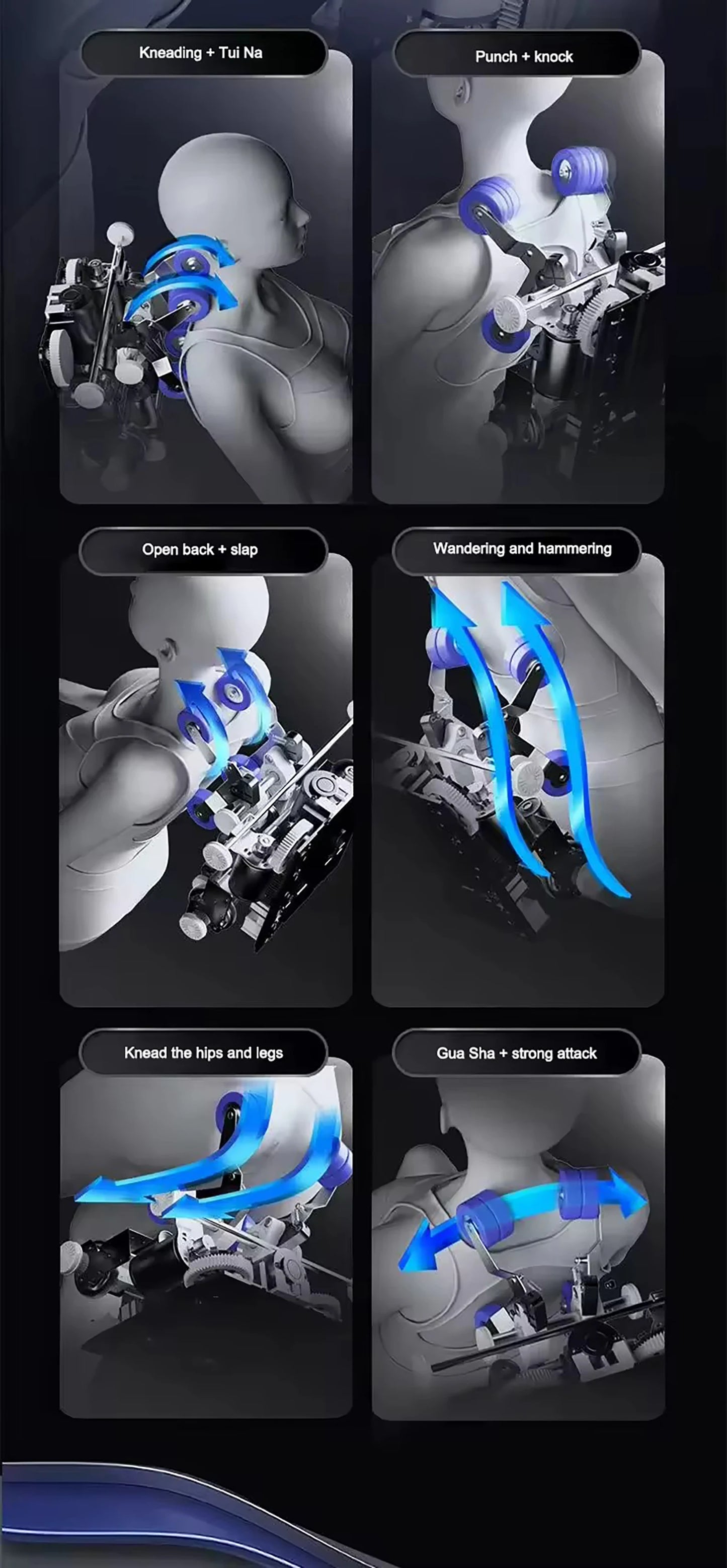 Luxus-Massagesessel Zero Gravity Ganzkörper-Airbag SL-Track Heizung Bluetooth-Musik AI-Sprache Bürostuhl 3 Jahre Garantie