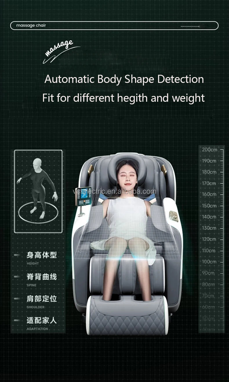 Shiatsu Recumbent Spa Pedicure 4d SL Track Zero Gravity Full Body Massage Chair
