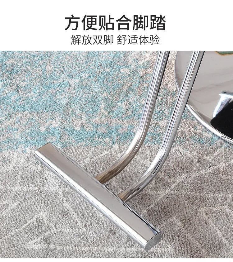 The New Barber Shop Chair Can Be Lifted And Reclined Hair Salon Special Hair Cutting Chair Stainless Steel Stool Factory Direct