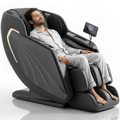 Ganzkörpermassagesessel Zero Gravity Fußrollen Rückenheizung LCD-Touchscreen SL-Track