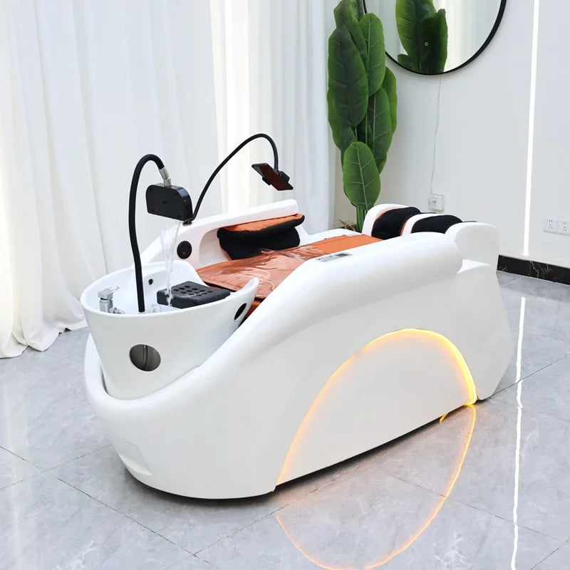 Shampoostuhl, elektrischer intelligenter Spa-Massagetisch, Shampoobett