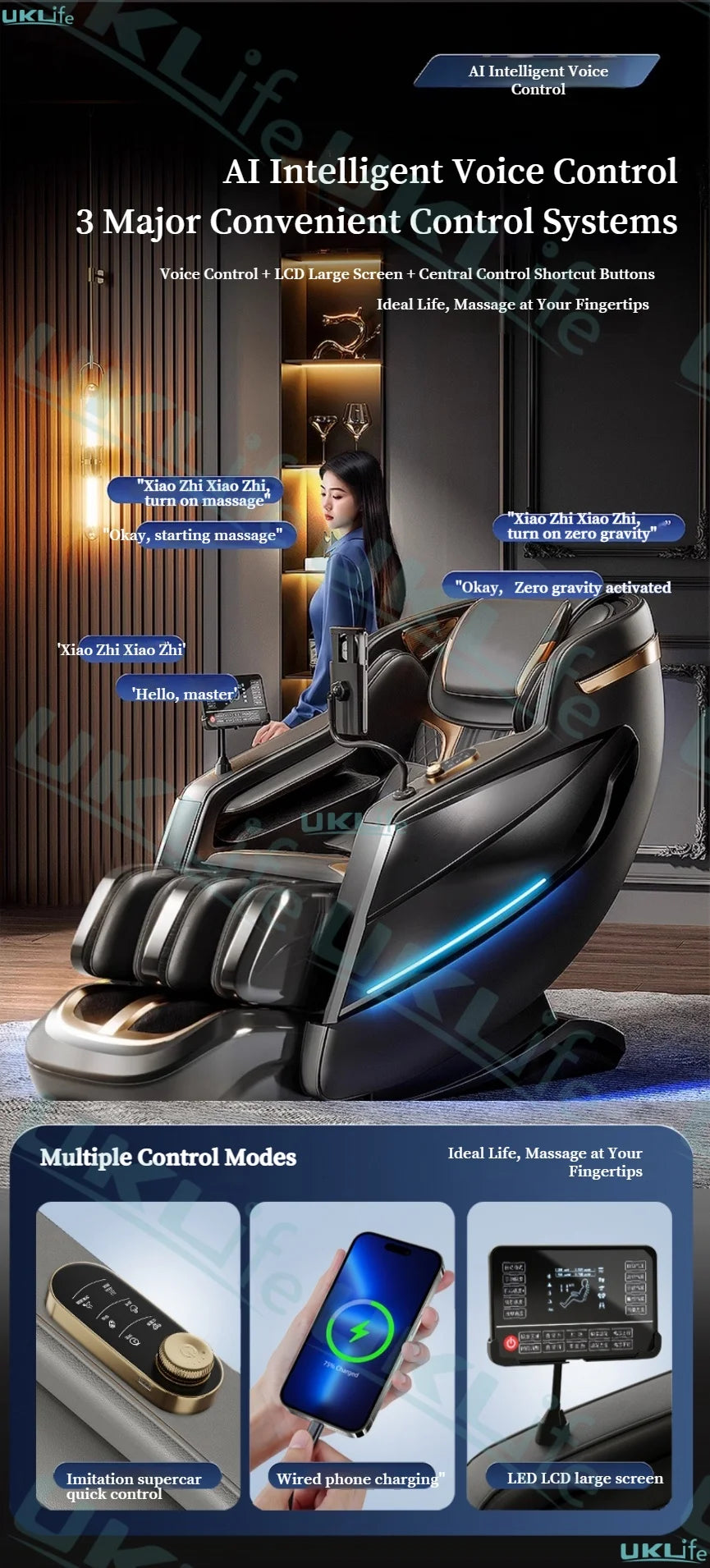 2026 MAX6D Dual-Core Jade-Massagesessel mit Wadenmassage, 152 cm Dual-SL-Schiene, KI-Sprachsteuerung, Schwerelosigkeitsmodus
