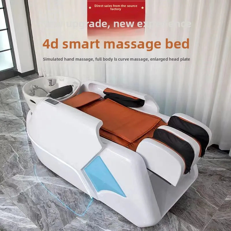 Automatic Massage Shampoo Bed Professional Salon Shampoo Chair Luxury Backwash Unit Hair Washing Station for Beauty Barber Shop