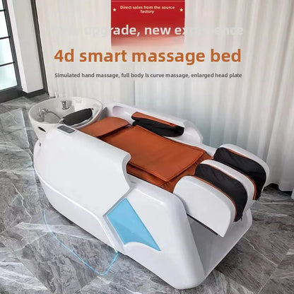 Automatic Massage Shampoo Bed Professional Salon Shampoo Chair Luxury Backwash Unit Hair Washing Station for Beauty Barber Shop